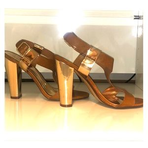 Tan/gold Heels